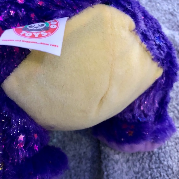 Peek A Boo Sparkly Star Plush Horned Purple Dragon - Picture 5 of 10